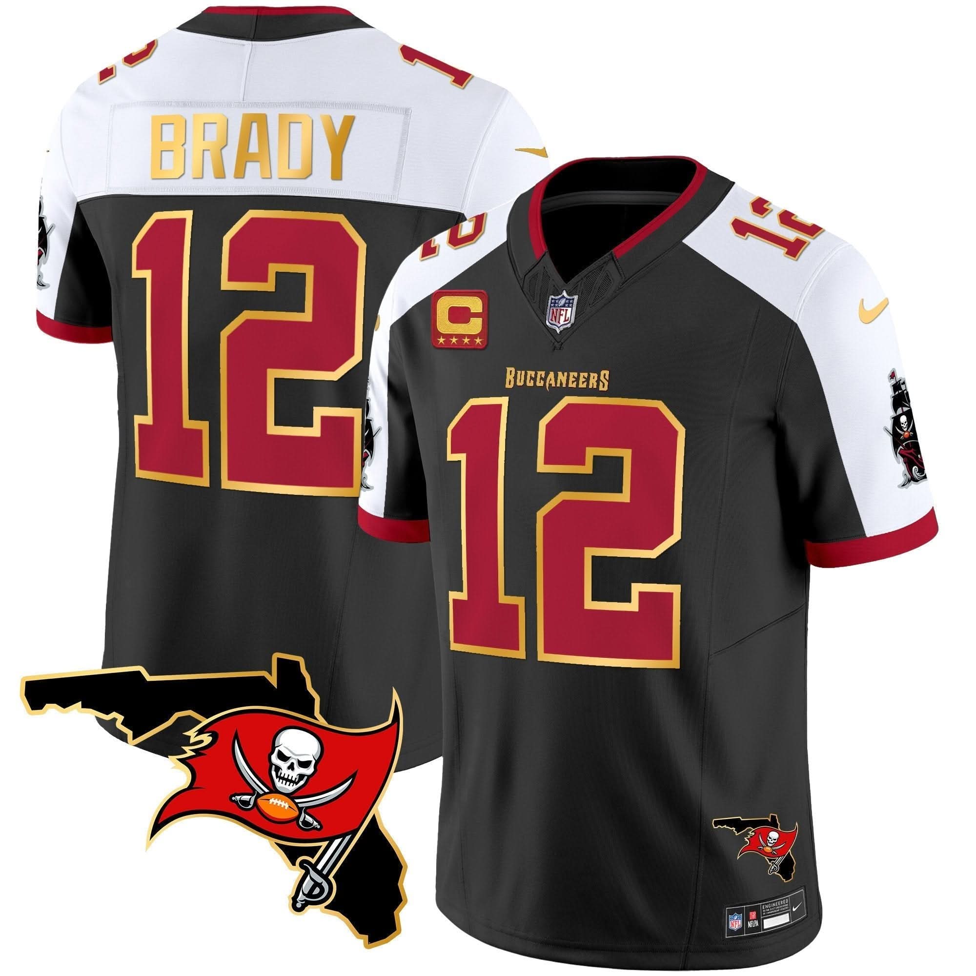 TB Florida Patch Gold Trim Vapor Jersey