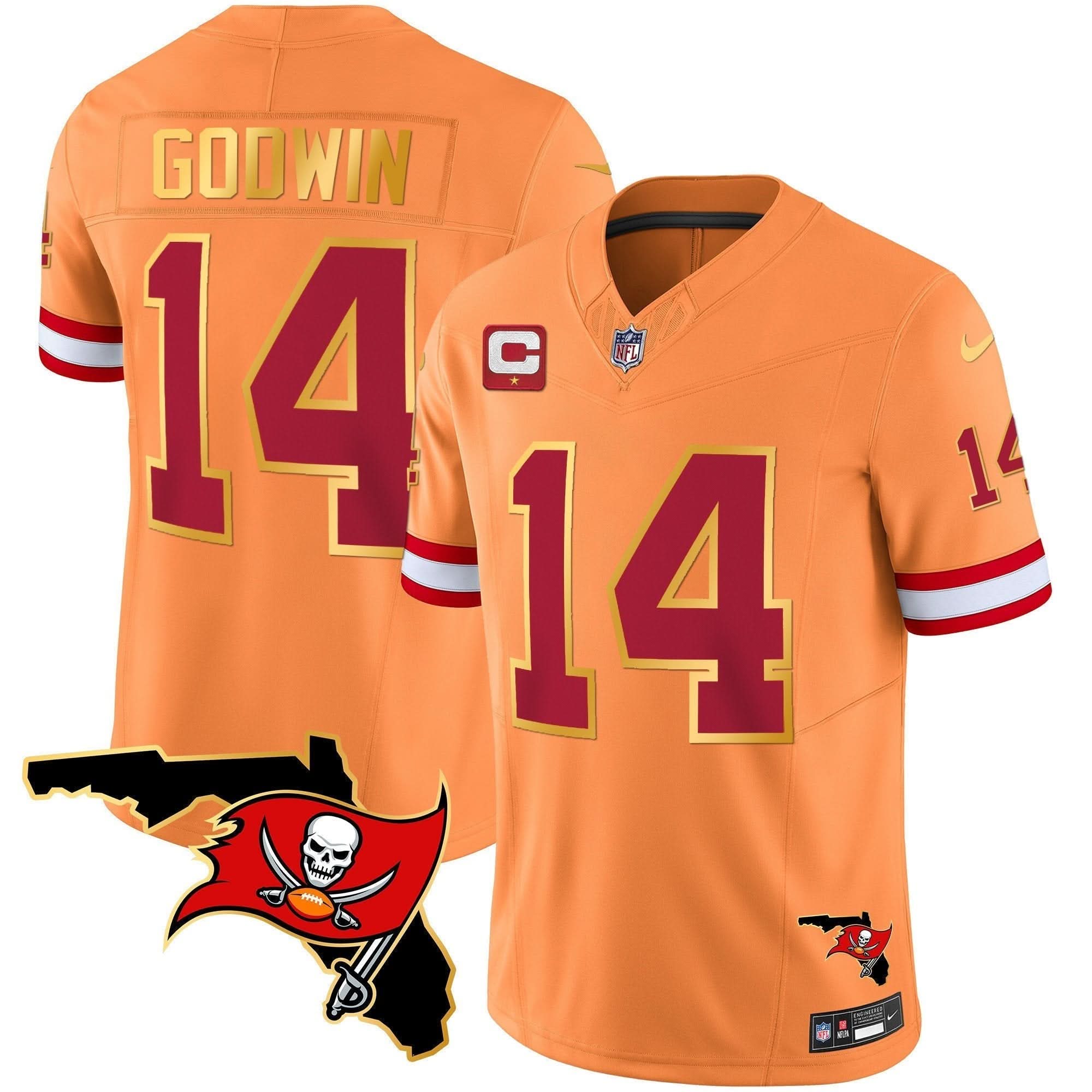TB Florida Patch Gold Trim Vapor Jersey