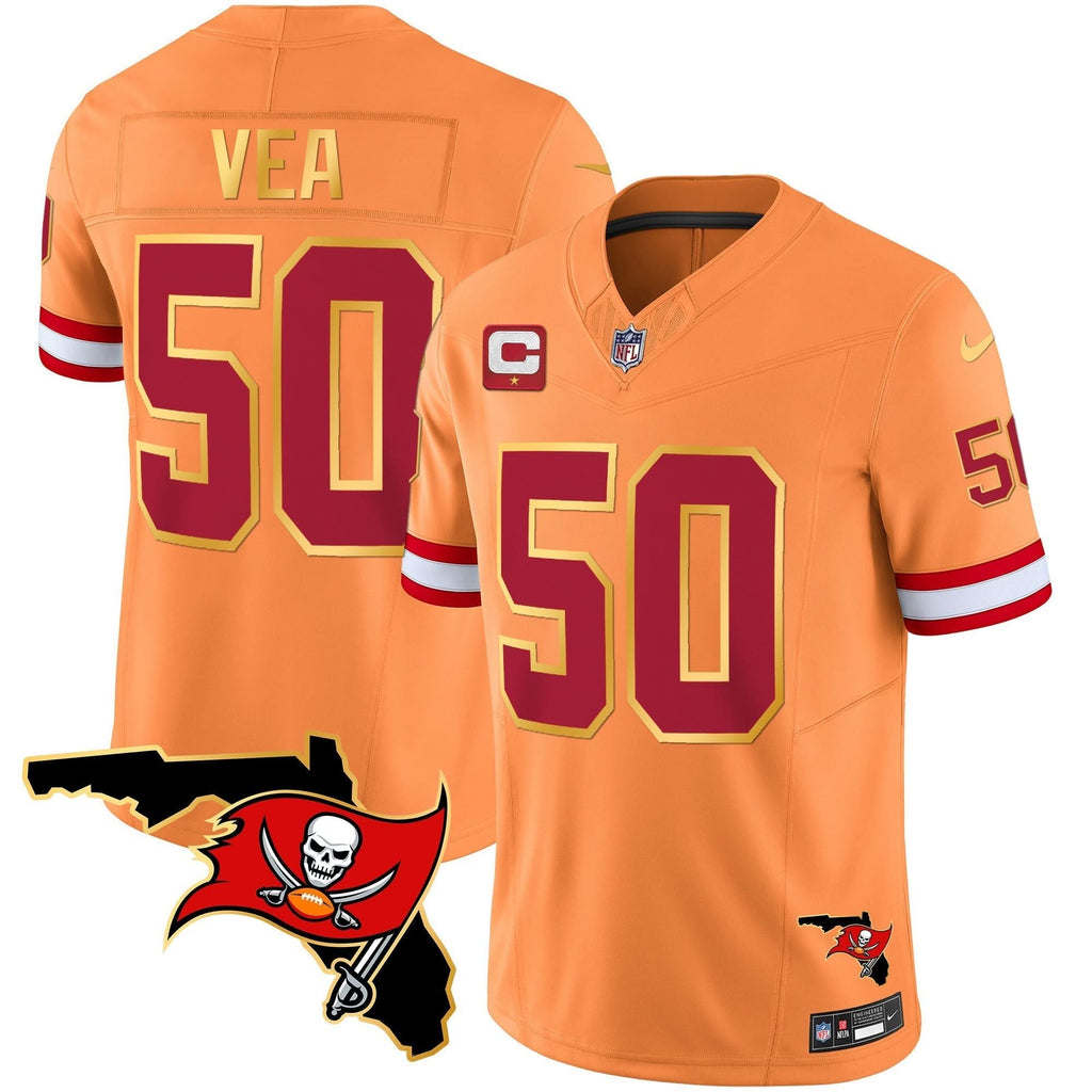 TB Florida Patch Gold Trim Vapor Jersey