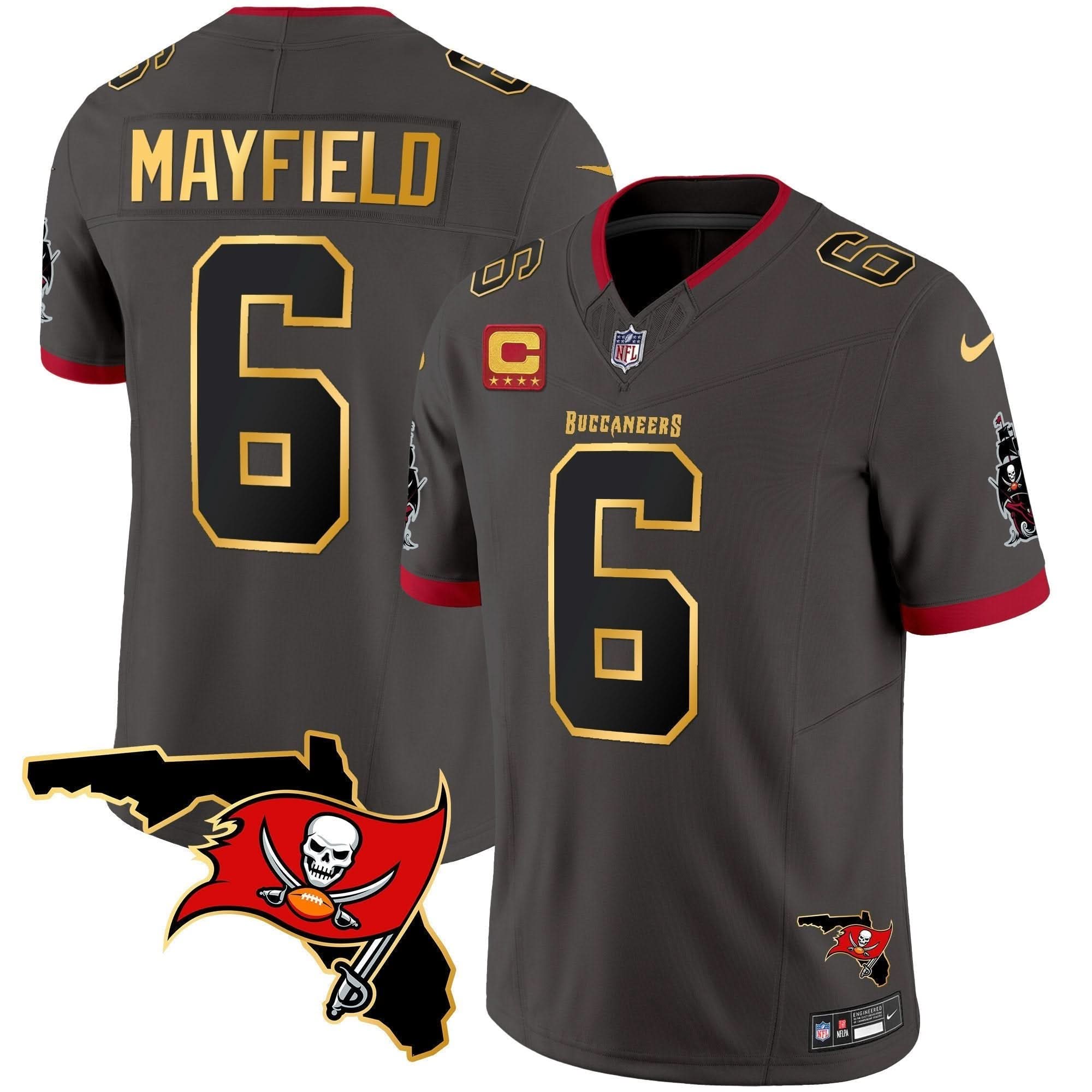 TB Florida Patch Gold Trim Vapor Jersey