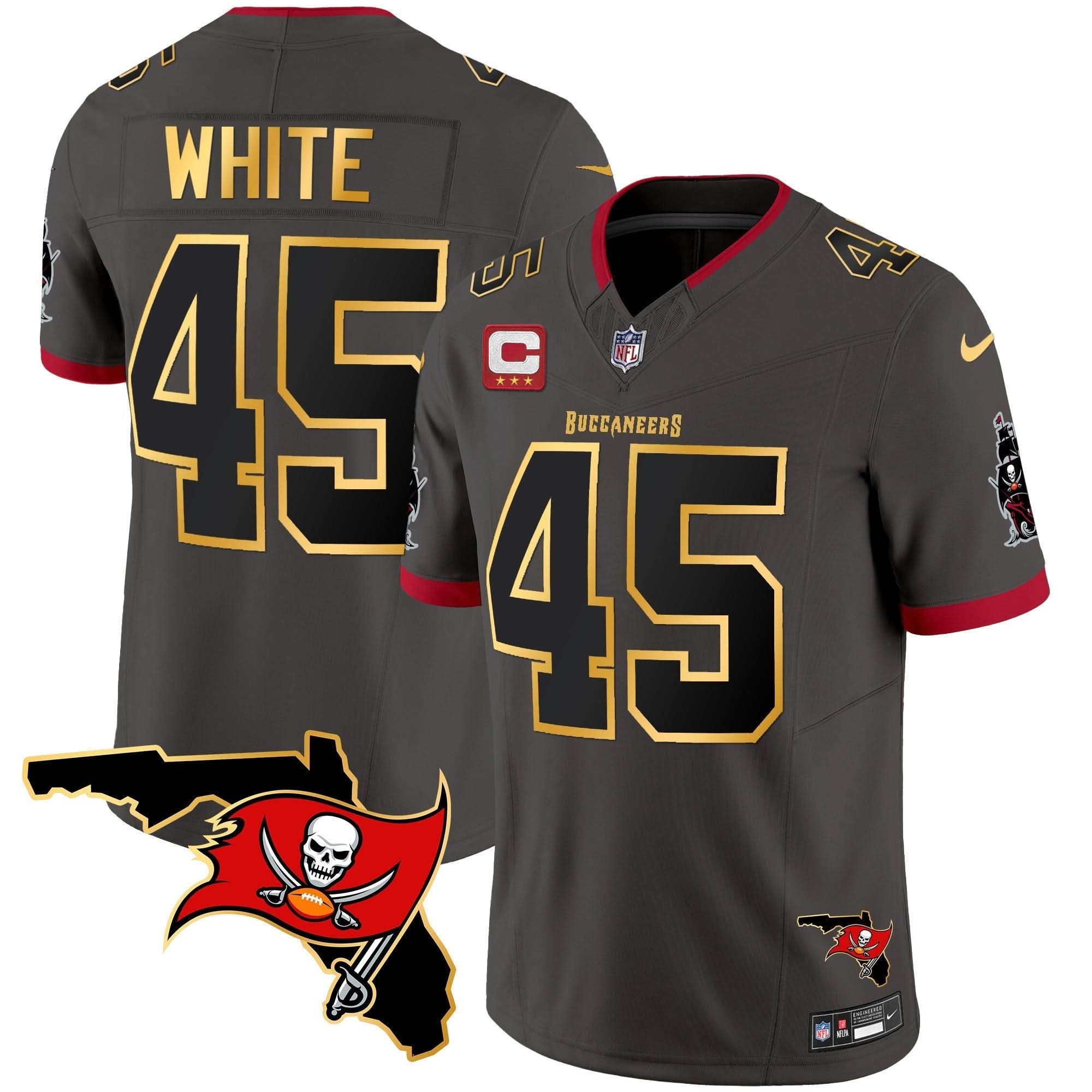 TB Florida Patch Gold Trim Vapor Jersey