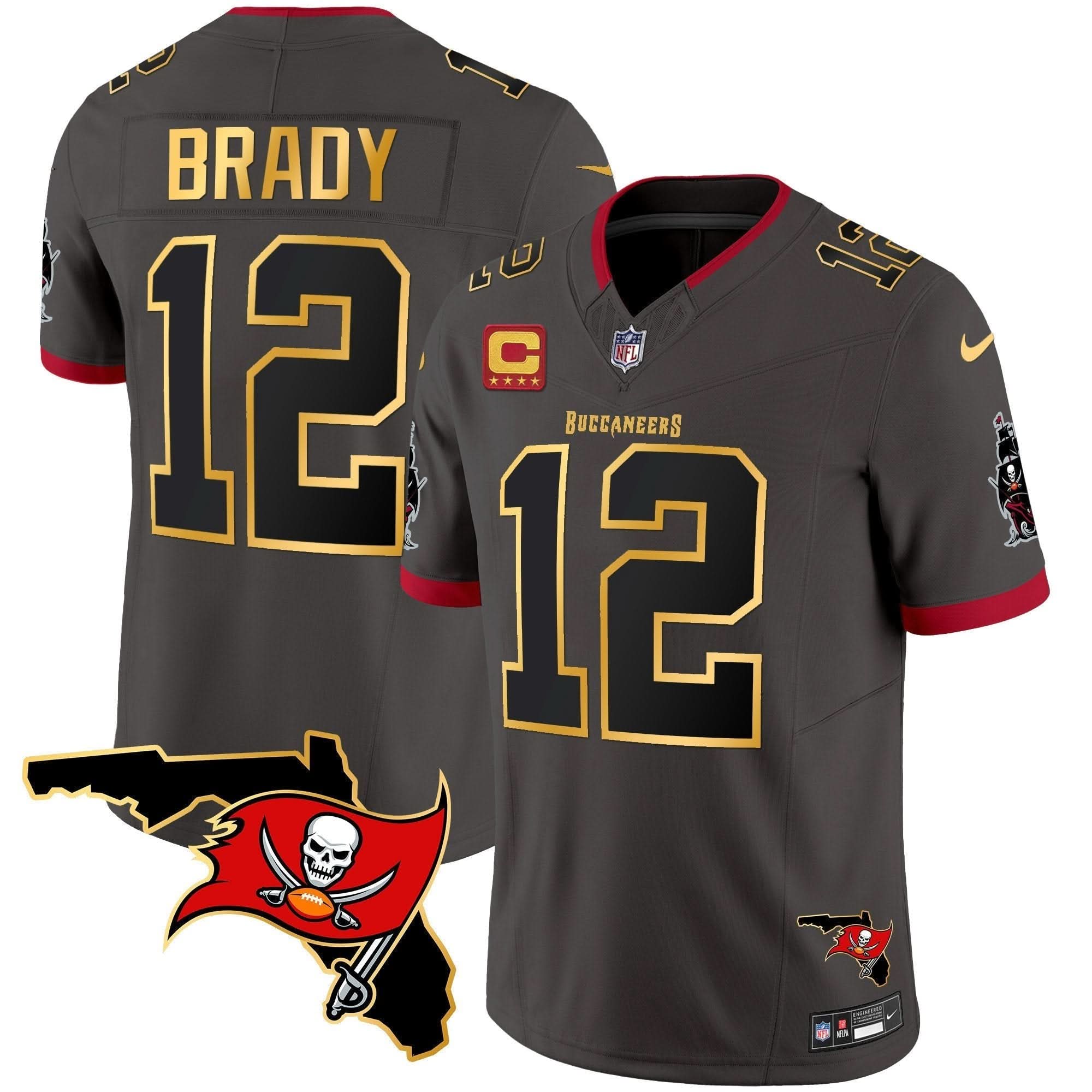 TB Florida Patch Gold Trim Vapor Jersey
