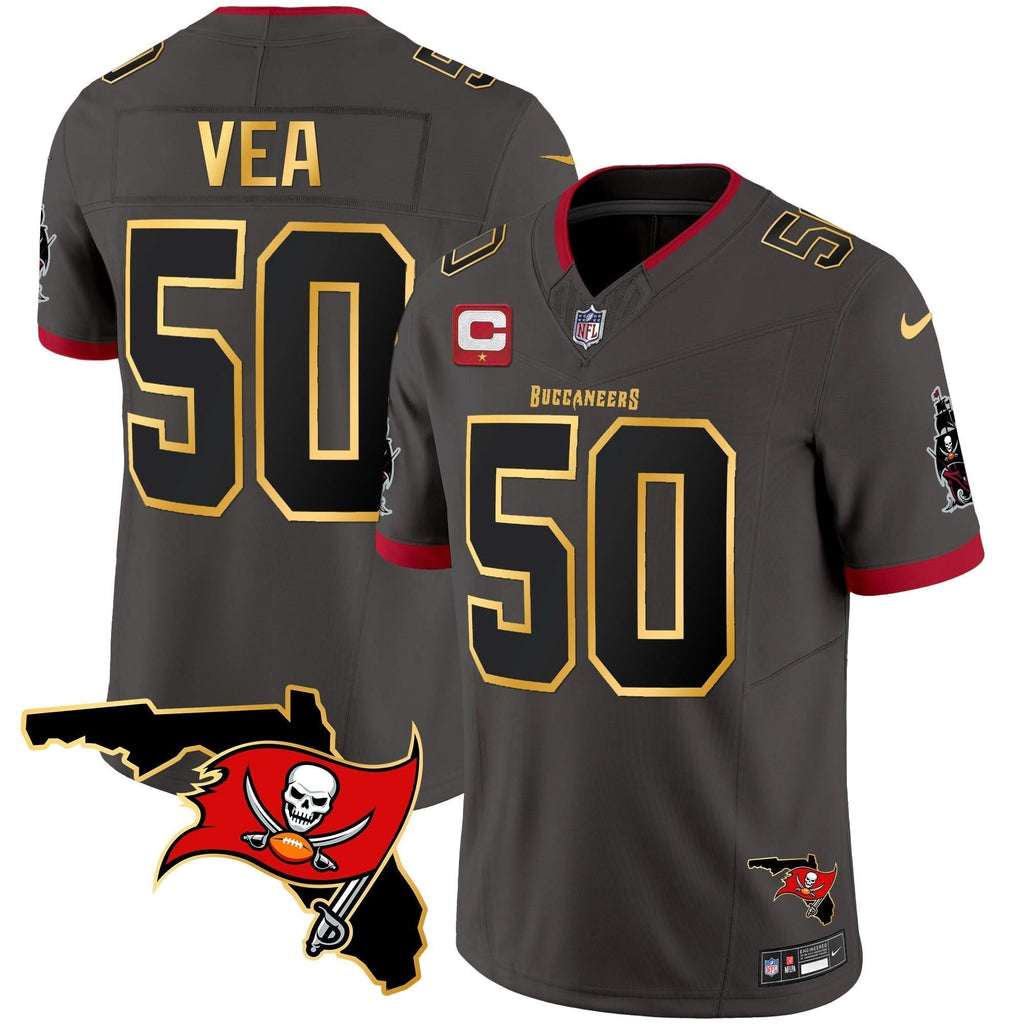 TB Florida Patch Gold Trim Vapor Jersey