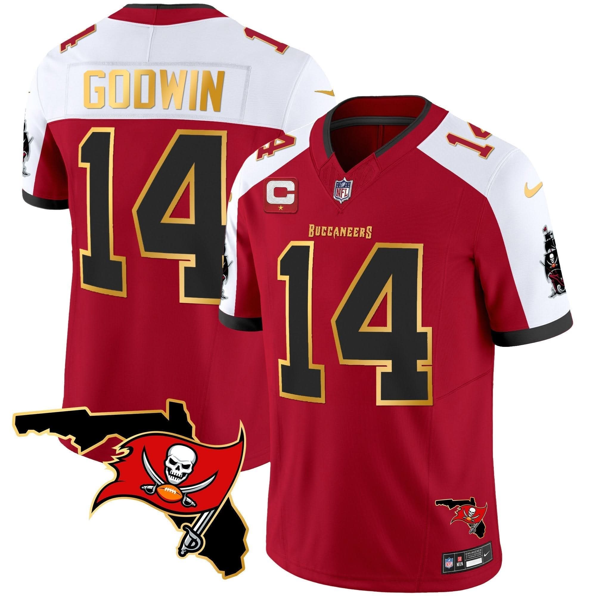 TB Florida Patch Gold Trim Vapor Jersey