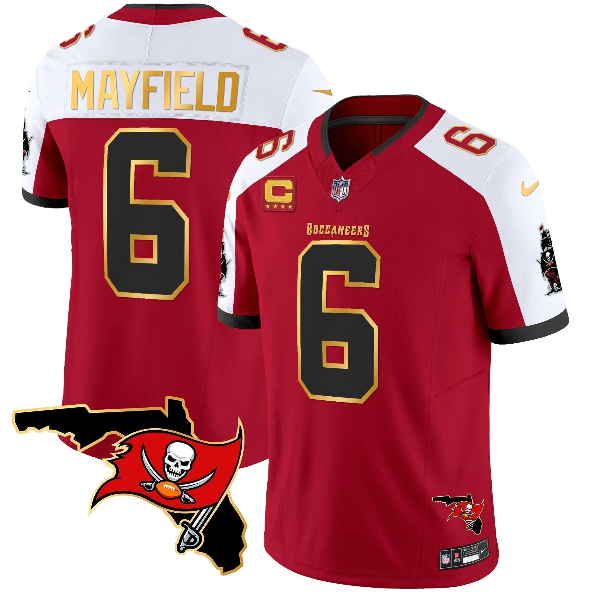 TB Florida Patch Gold Trim Vapor Jersey
