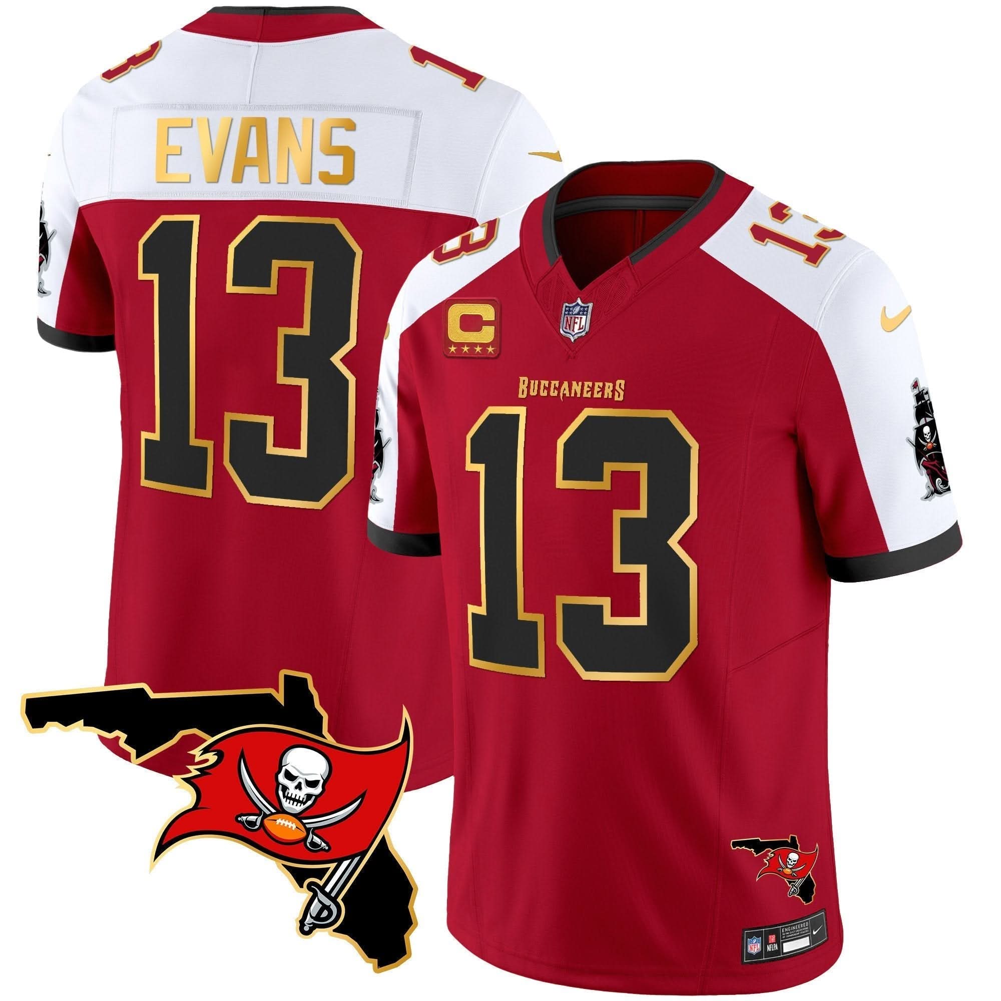 TB Florida Patch Gold Trim Vapor Jersey