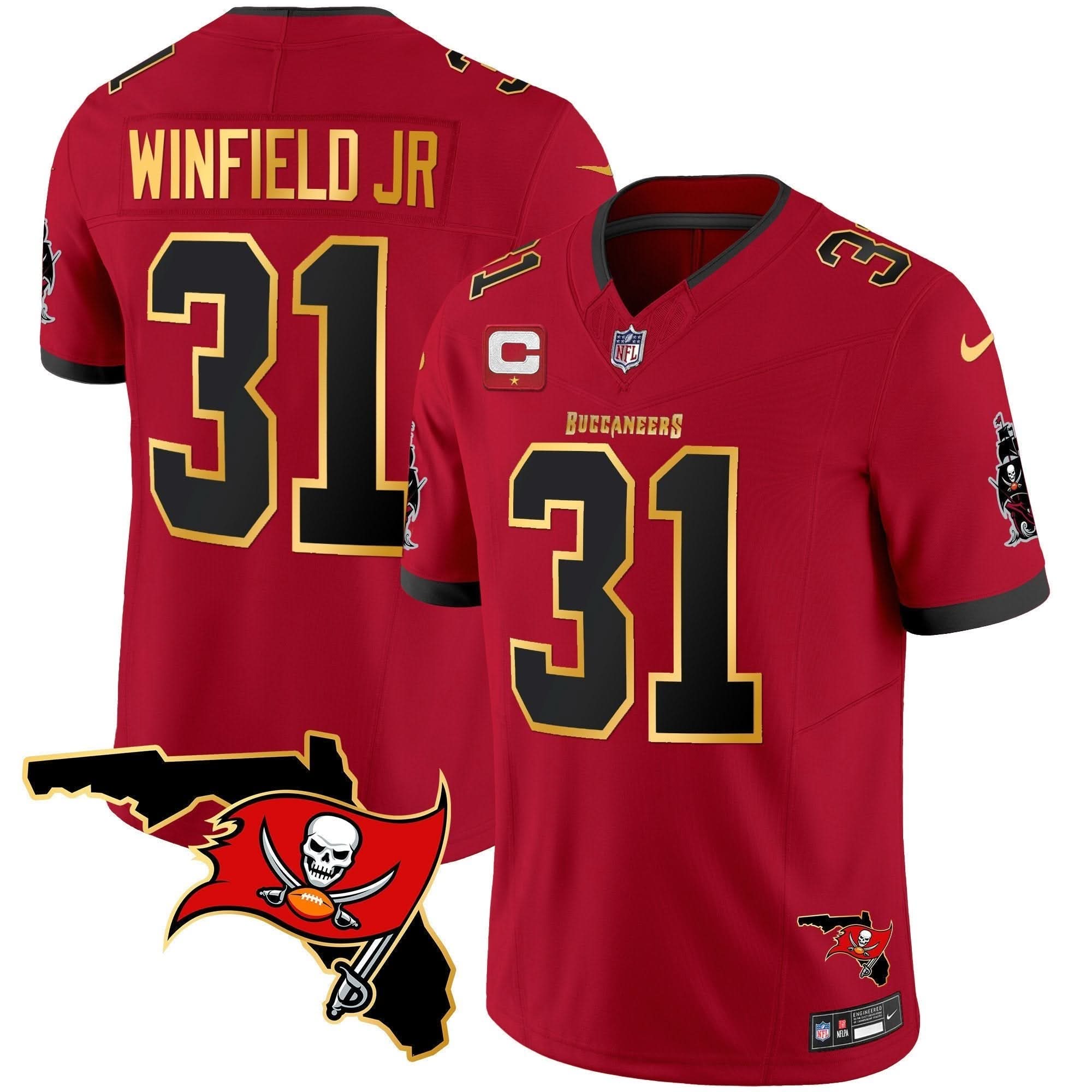 TB Florida Patch Gold Trim Vapor Jersey
