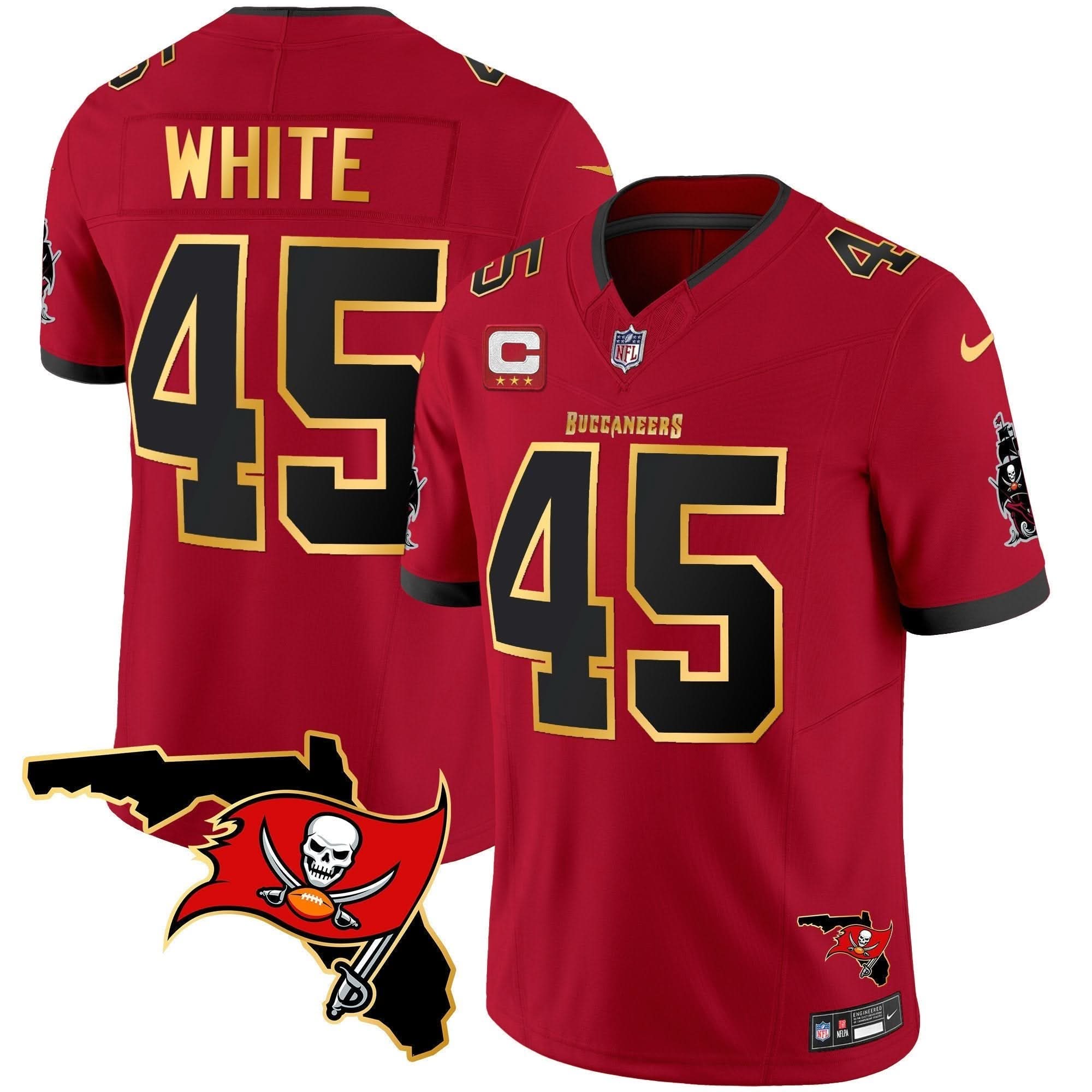 TB Florida Patch Gold Trim Vapor Jersey
