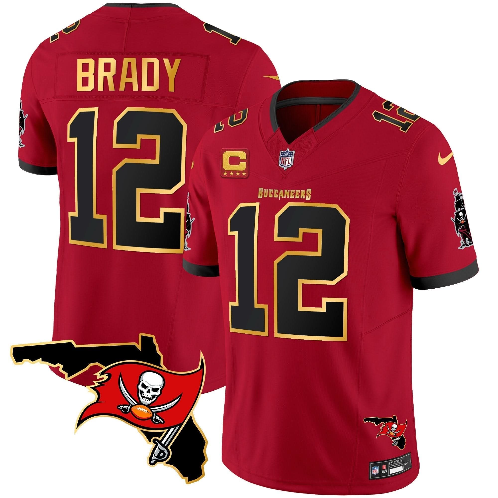 TB Florida Patch Gold Trim Vapor Jersey