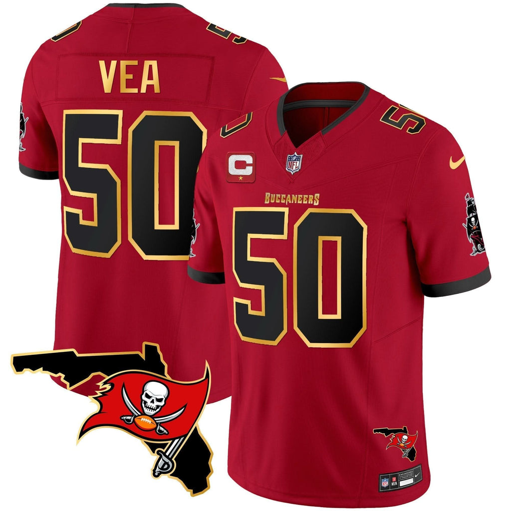 TB Florida Patch Gold Trim Vapor Jersey