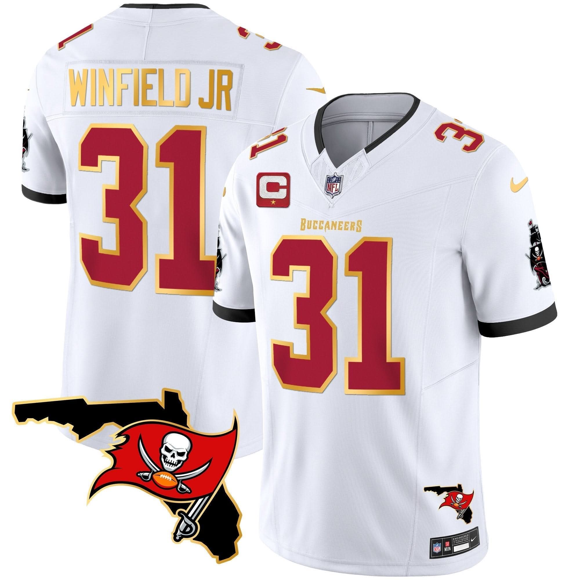 TB Florida Patch Gold Trim Vapor Jersey