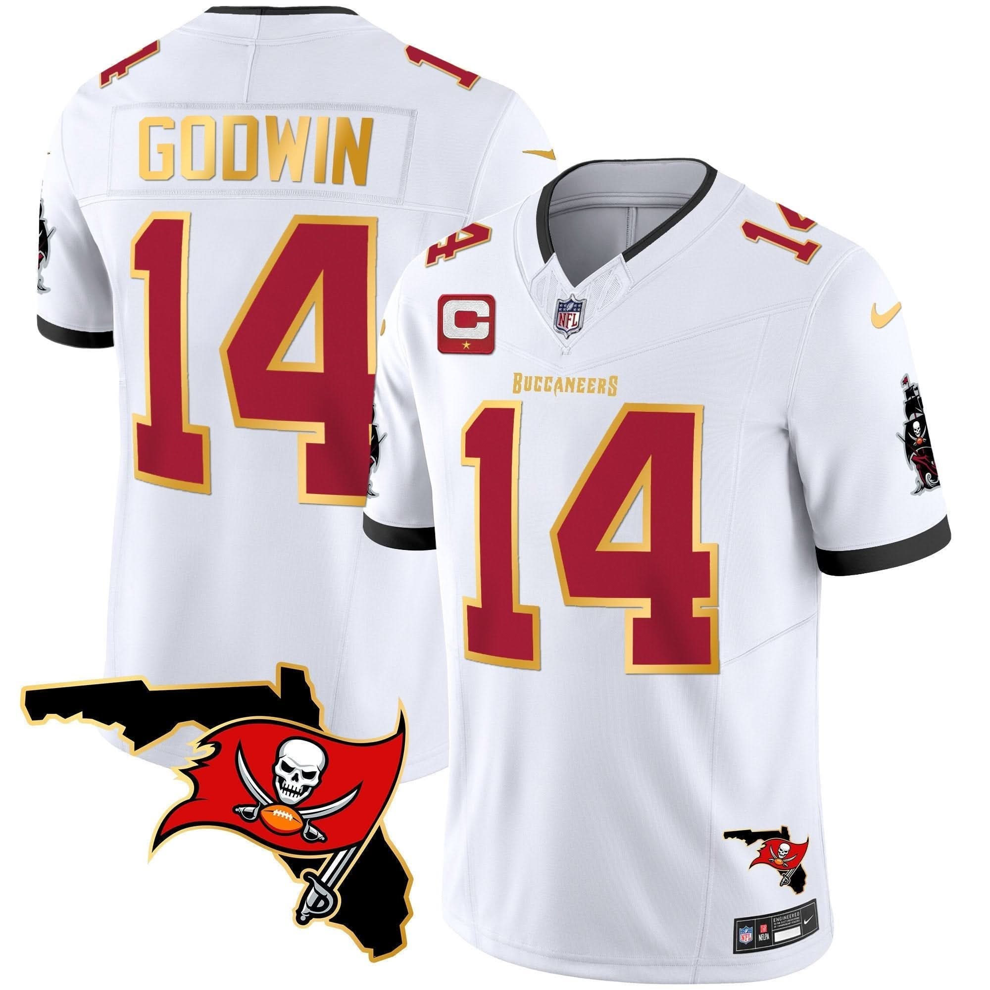 TB Florida Patch Gold Trim Vapor Jersey