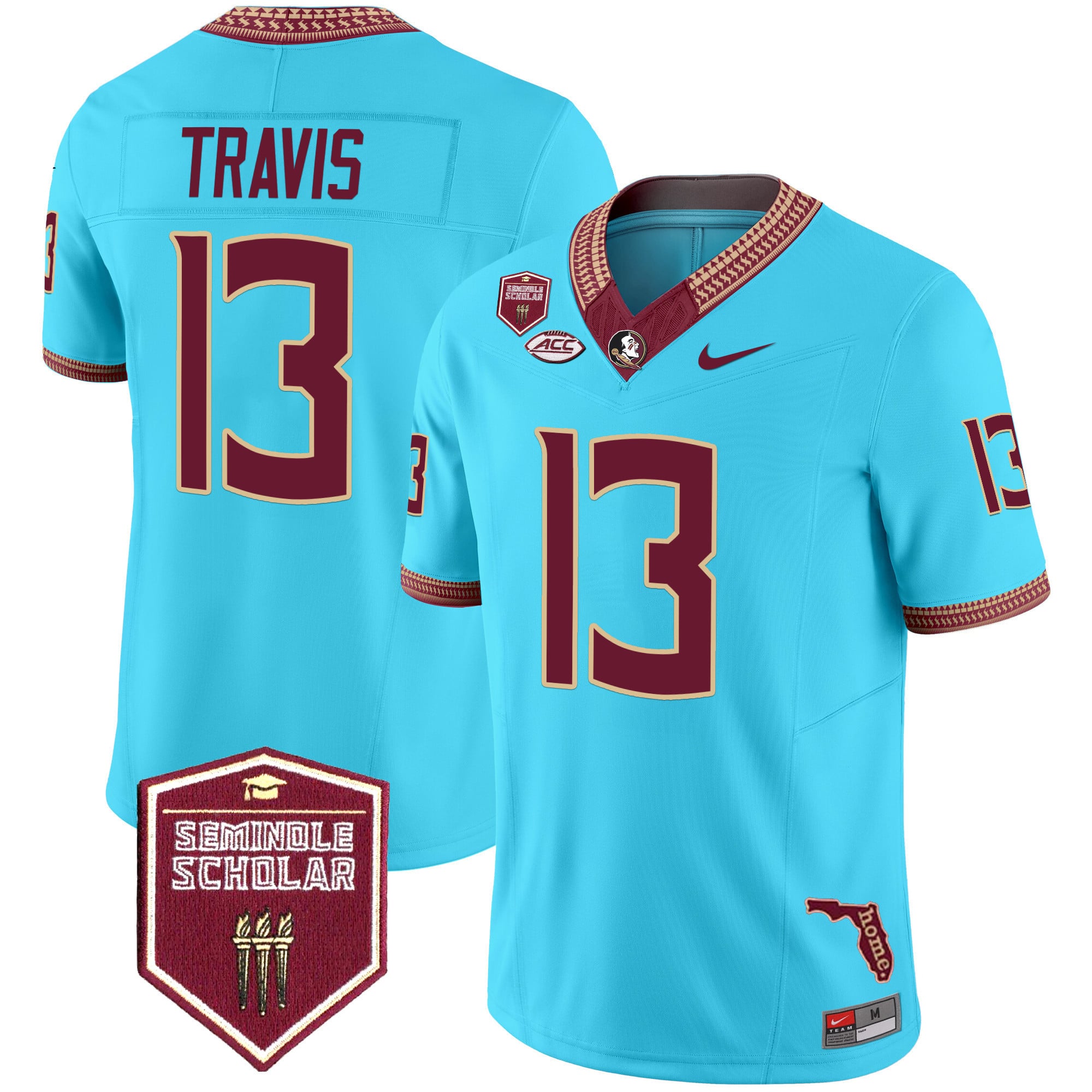Men's Florida State Seminoles 2025 Seminole Scholar Patch Vapor Limited Jersey - All Stitched