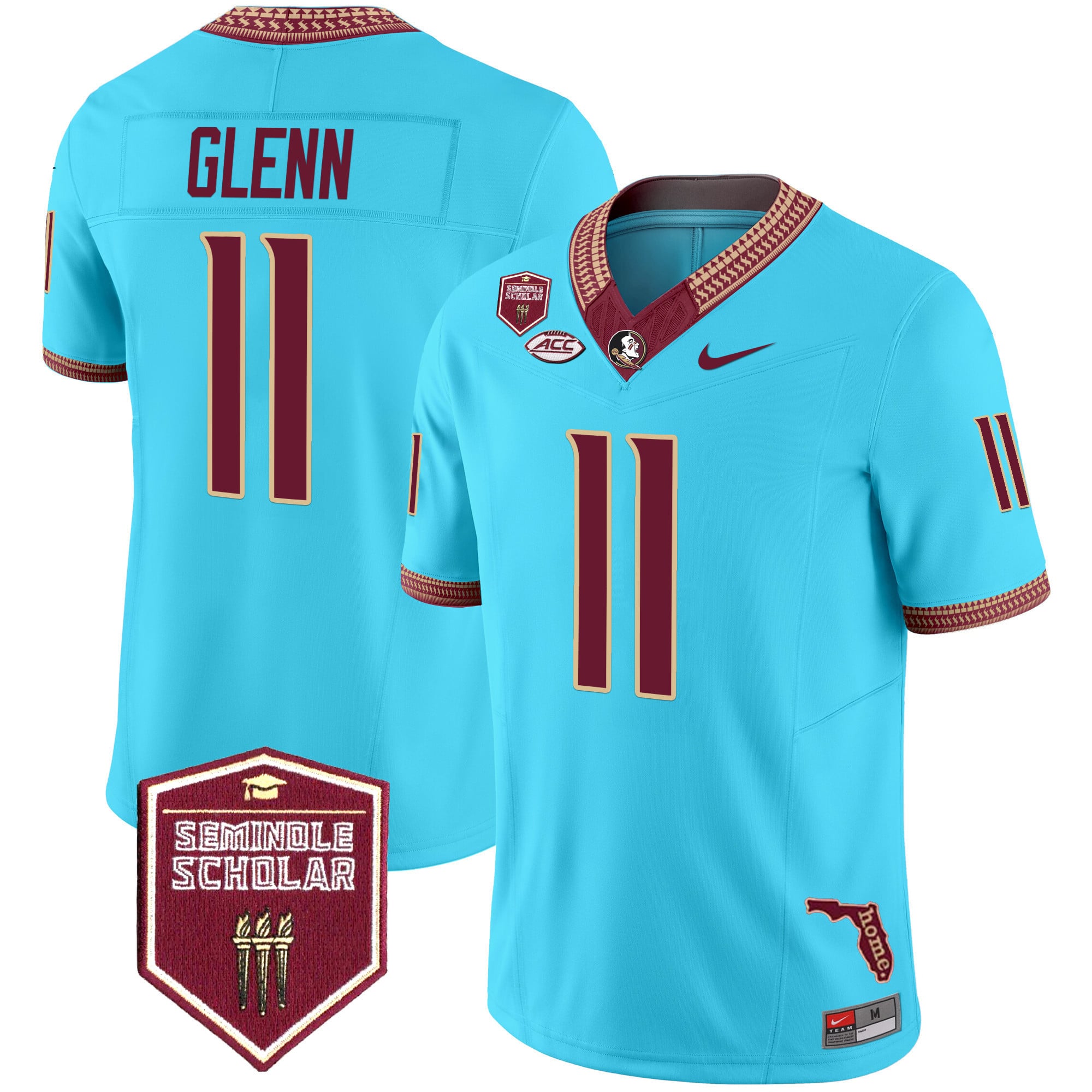 Men's Florida State Seminoles 2025 Seminole Scholar Patch Vapor Limited Jersey - All Stitched