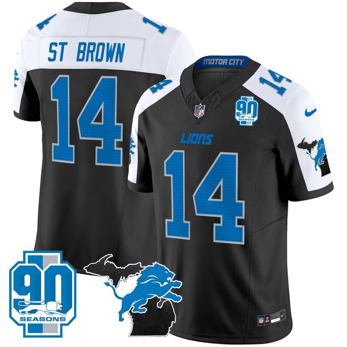 DET 2024 Michigan & 90th Year Patch Vapor Jersey