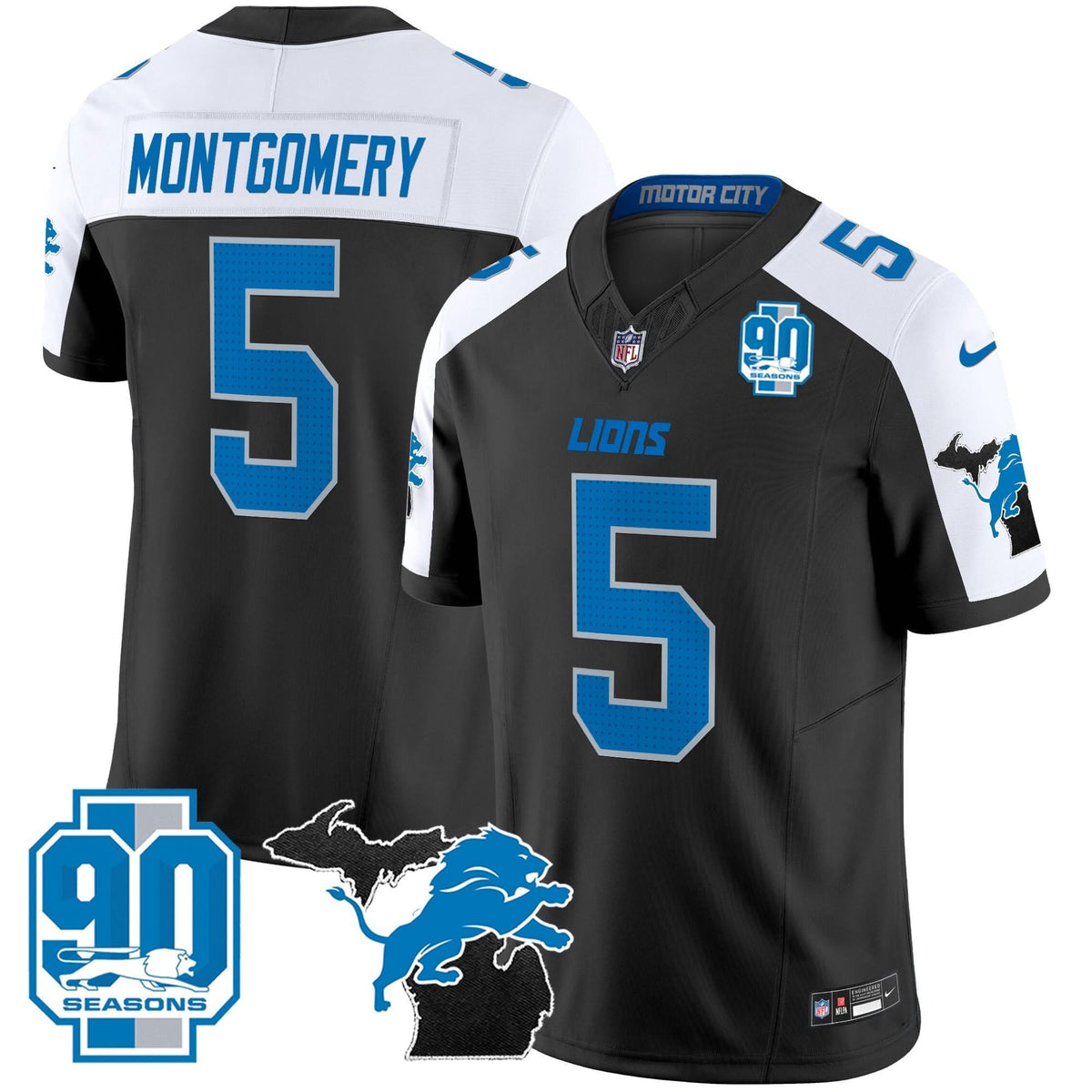 DET 2024 Michigan & 90th Year Patch Vapor Jersey