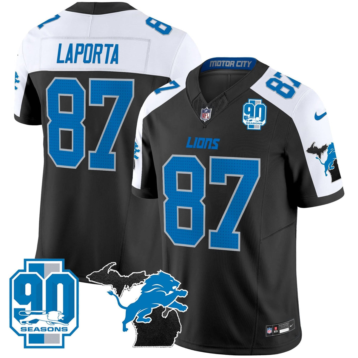 DET 2024 Michigan & 90th Year Patch Vapor Jersey