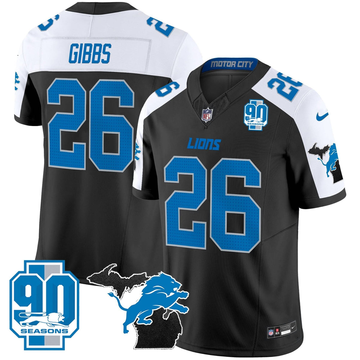 DET 2024 Michigan & 90th Year Patch Vapor Jersey