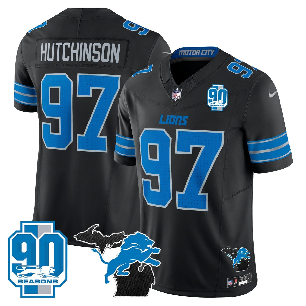 DET 2024 Michigan & 90th Year Patch Vapor Jersey