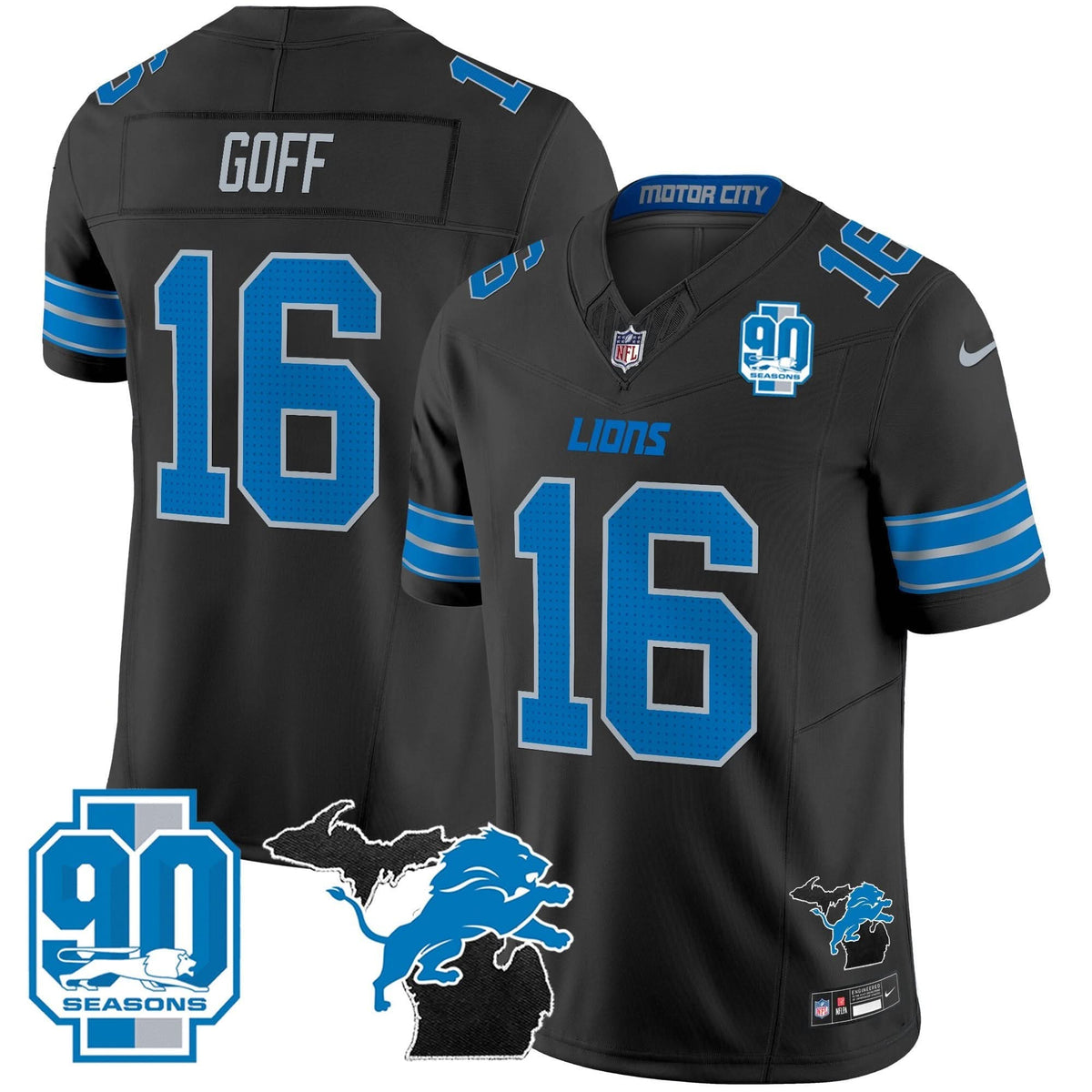 DET 2024 Michigan & 90th Year Patch Vapor Jersey