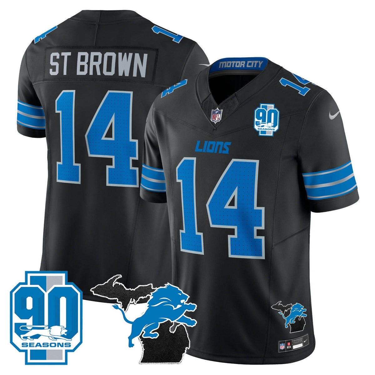 DET 2024 Michigan & 90th Year Patch Vapor Jersey