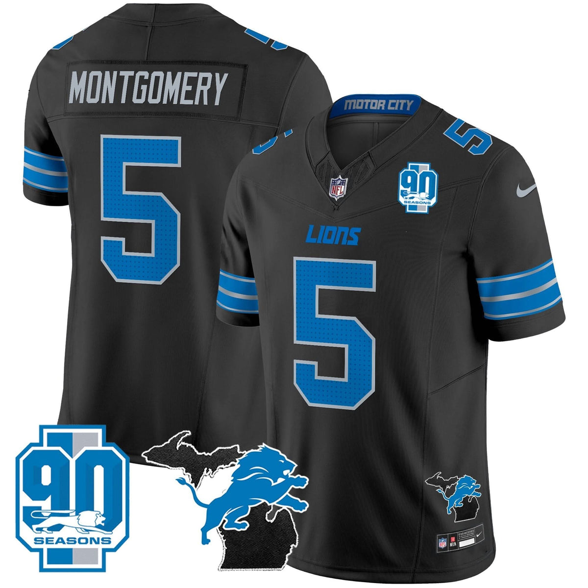DET 2024 Michigan & 90th Year Patch Vapor Jersey
