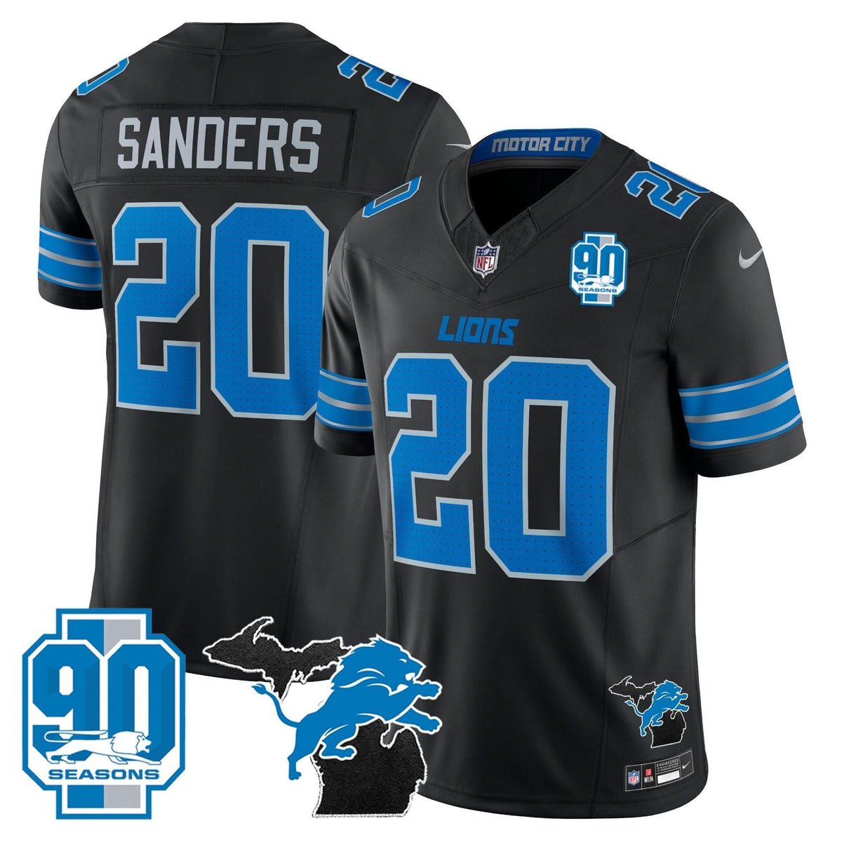 DET 2024 Michigan & 90th Year Patch Vapor Jersey