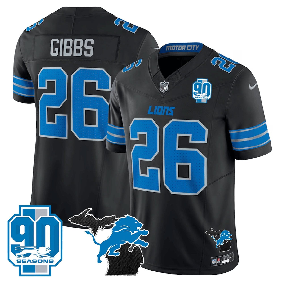 DET 2024 Michigan & 90th Year Patch Vapor Jersey