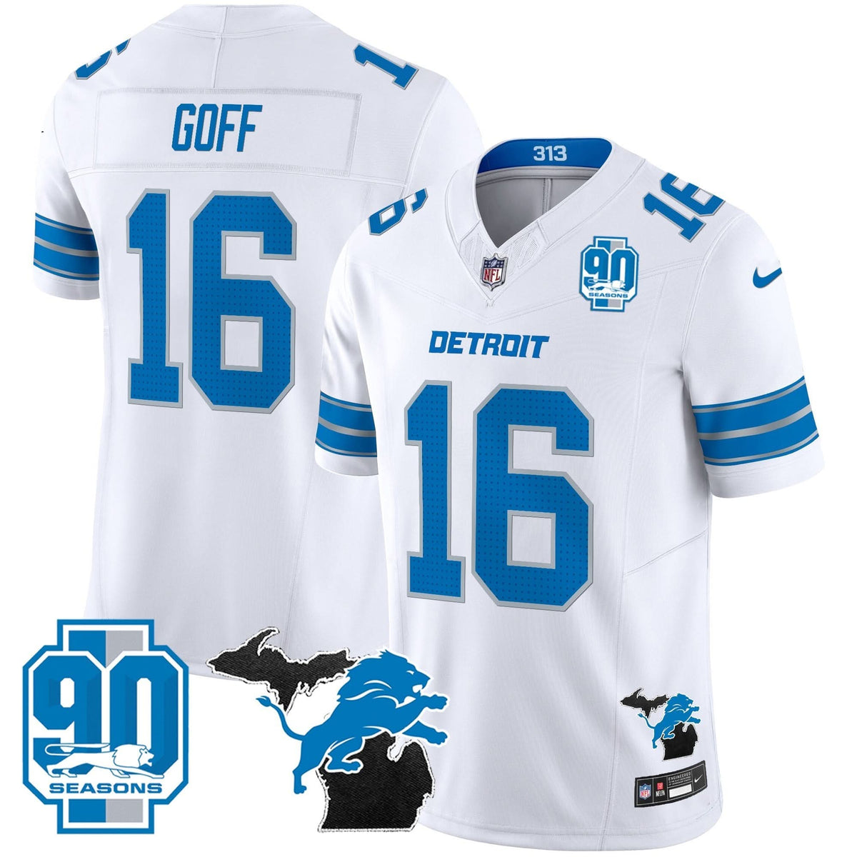 DET 2024 Michigan & 90th Year Patch Vapor Jersey