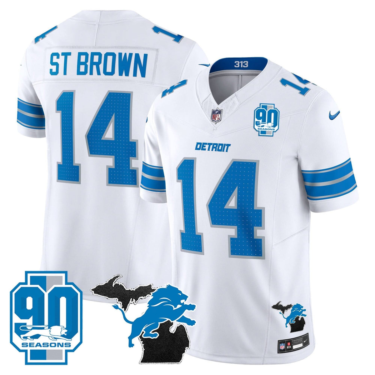 DET 2024 Michigan & 90th Year Patch Vapor Jersey