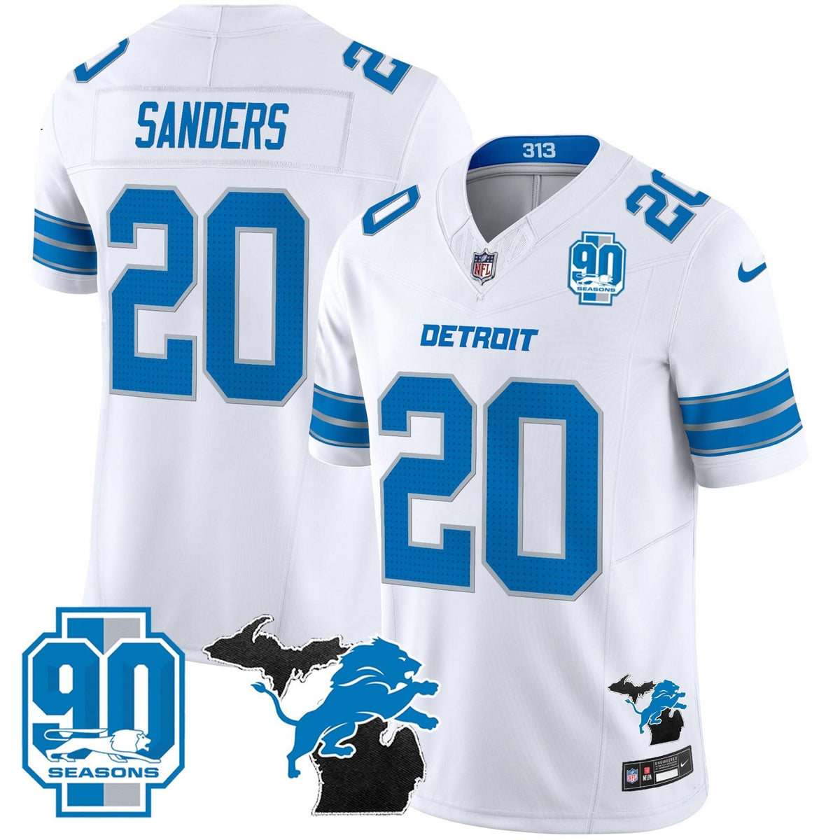 DET 2024 Michigan & 90th Year Patch Vapor Jersey
