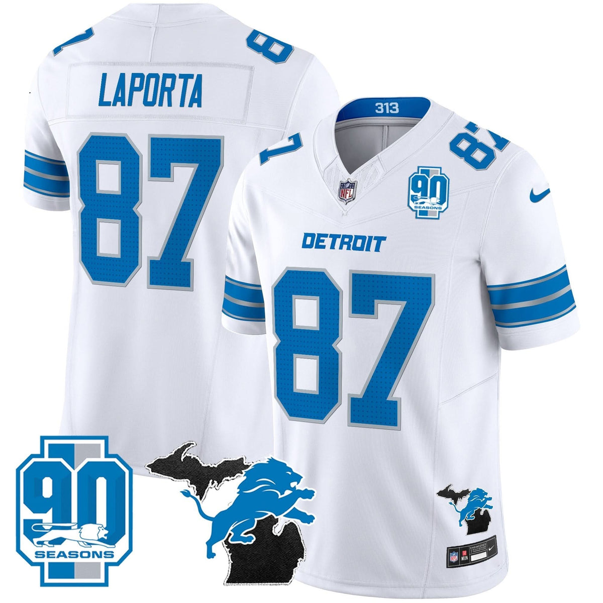 DET 2024 Michigan & 90th Year Patch Vapor Jersey