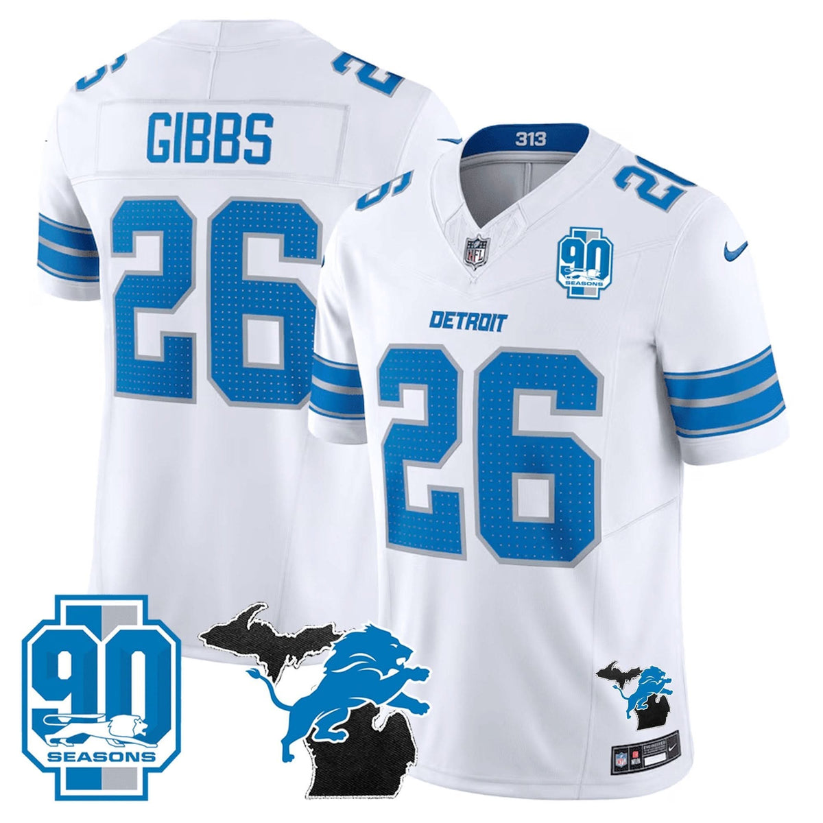 DET 2024 Michigan & 90th Year Patch Vapor Jersey