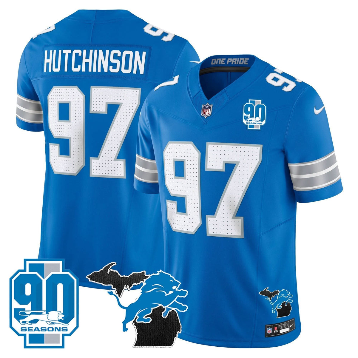 DET 2024 Michigan & 90th Year Patch Vapor Jersey