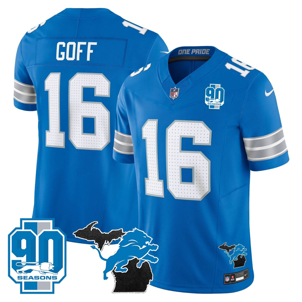 DET 2024 Michigan & 90th Year Patch Vapor Jersey