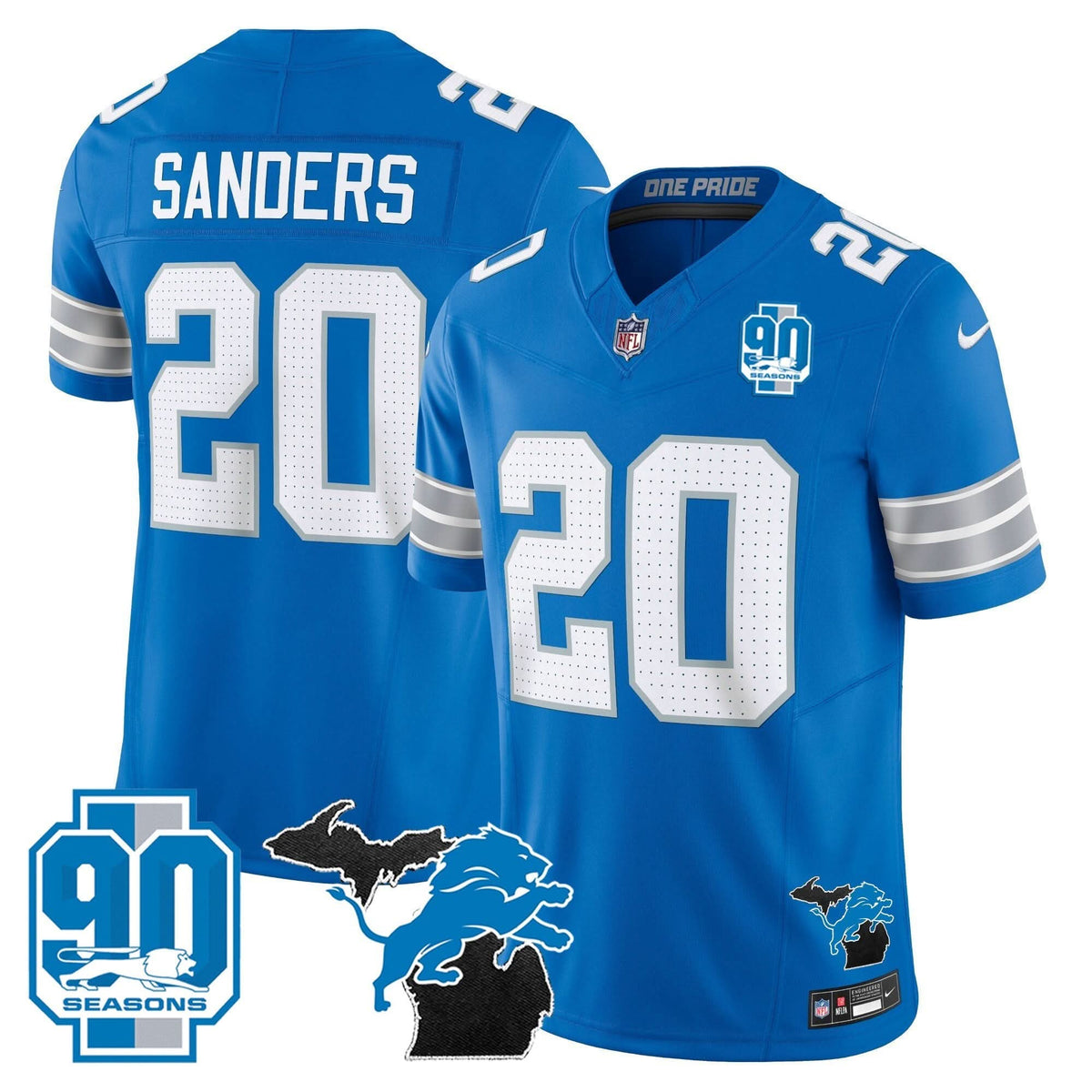DET 2024 Michigan & 90th Year Patch Vapor Jersey