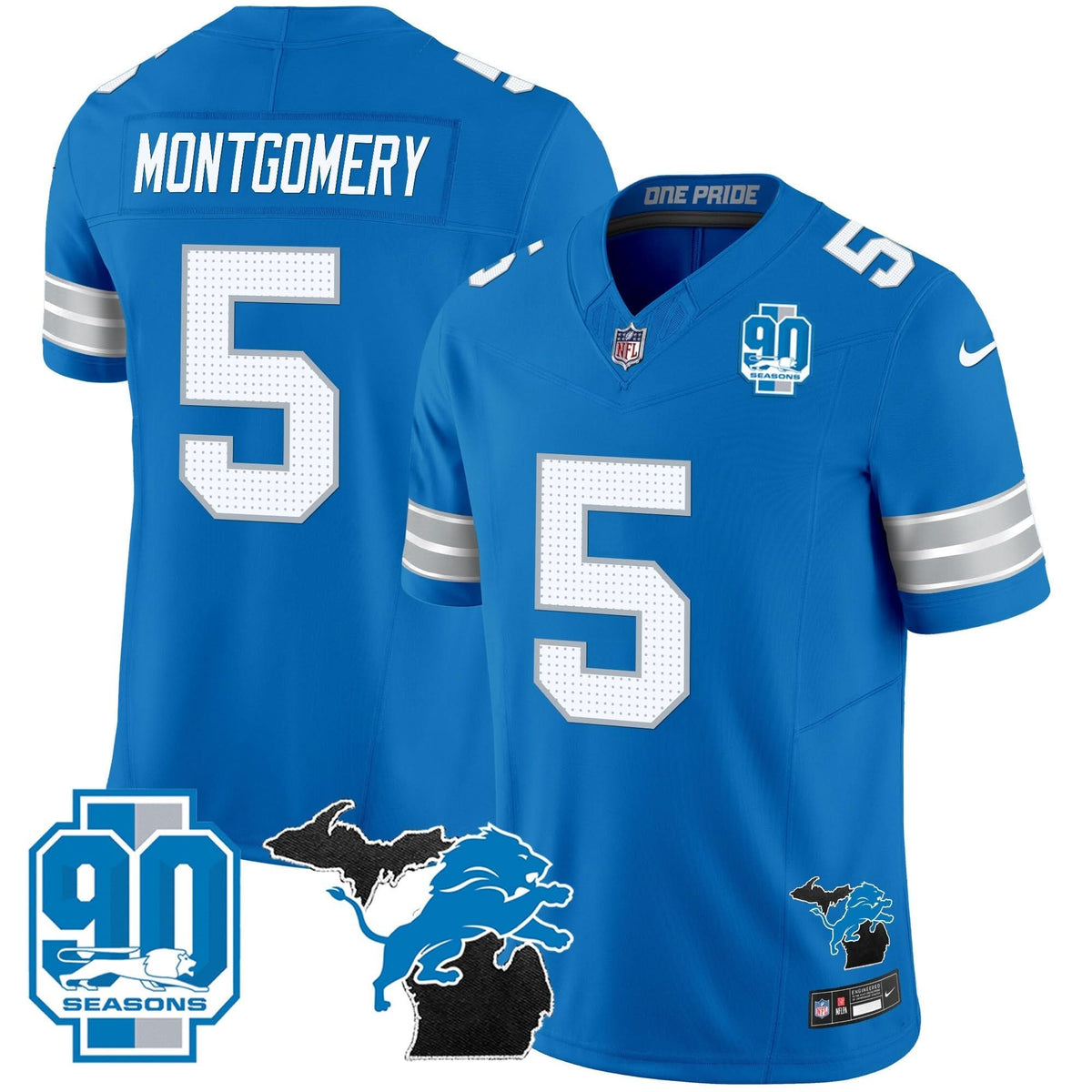 DET 2024 Michigan & 90th Year Patch Vapor Jersey