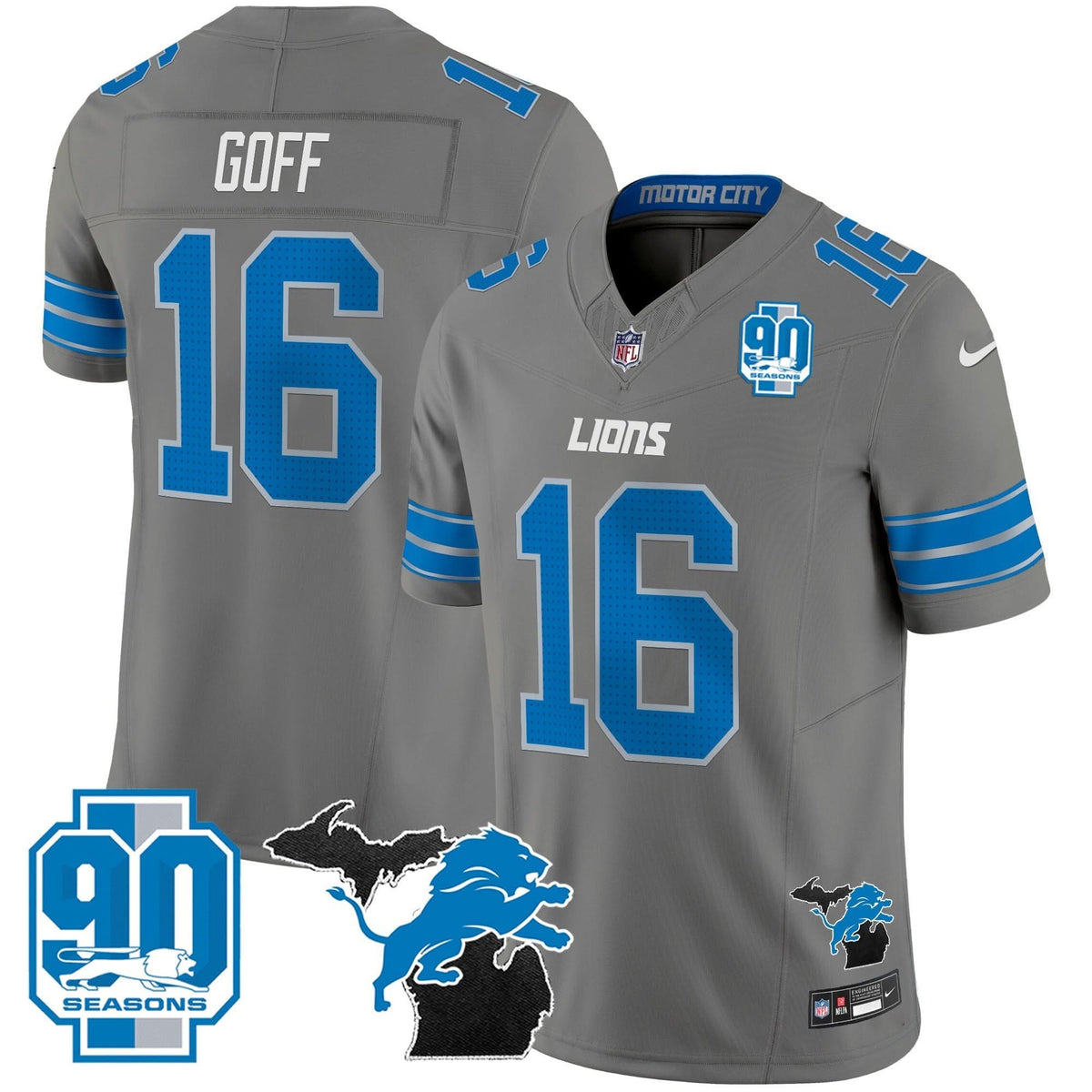 DET 2024 Michigan & 90th Year Patch Vapor Jersey