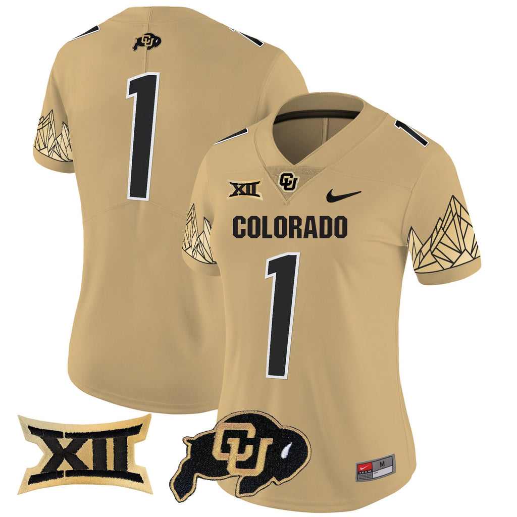 Women's Colorado Buffaloes Vapor Limited Jersey V4 - Big 12 XII Patch - All Stitched