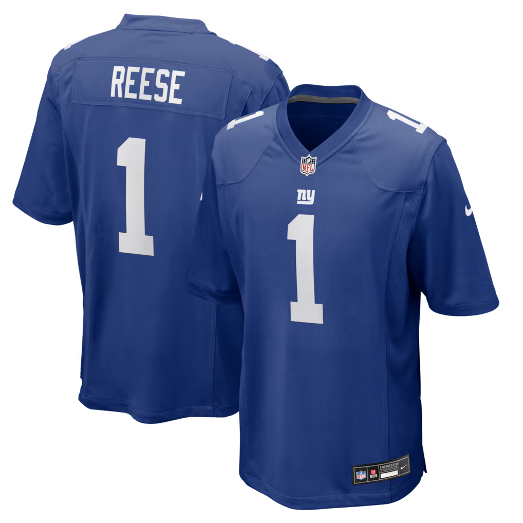 Arvell Reese New York Giants 2026 NFL Draft First Round Pick No. 5 Jersey - Royal Blue