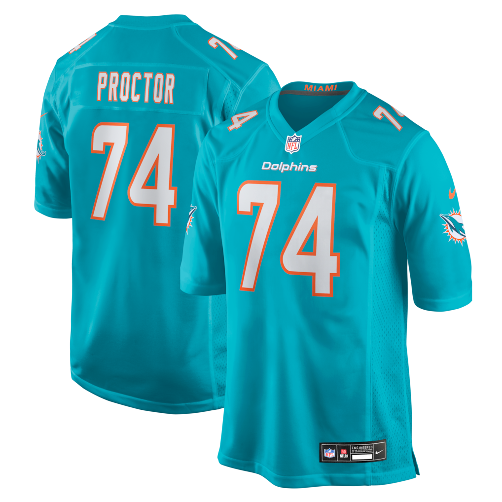 Kayden Proctor Miami Dolphins 2026 NFL Draft First Round Pick No. 12 Jersey - Aqua