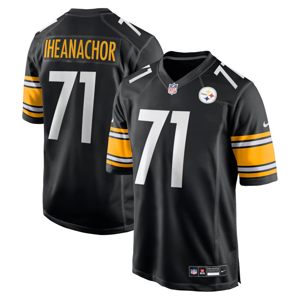 Max Iheanachor Pittsburgh Steelers 2026 NFL Draft First Round Pick No. 21 Jersey - Black