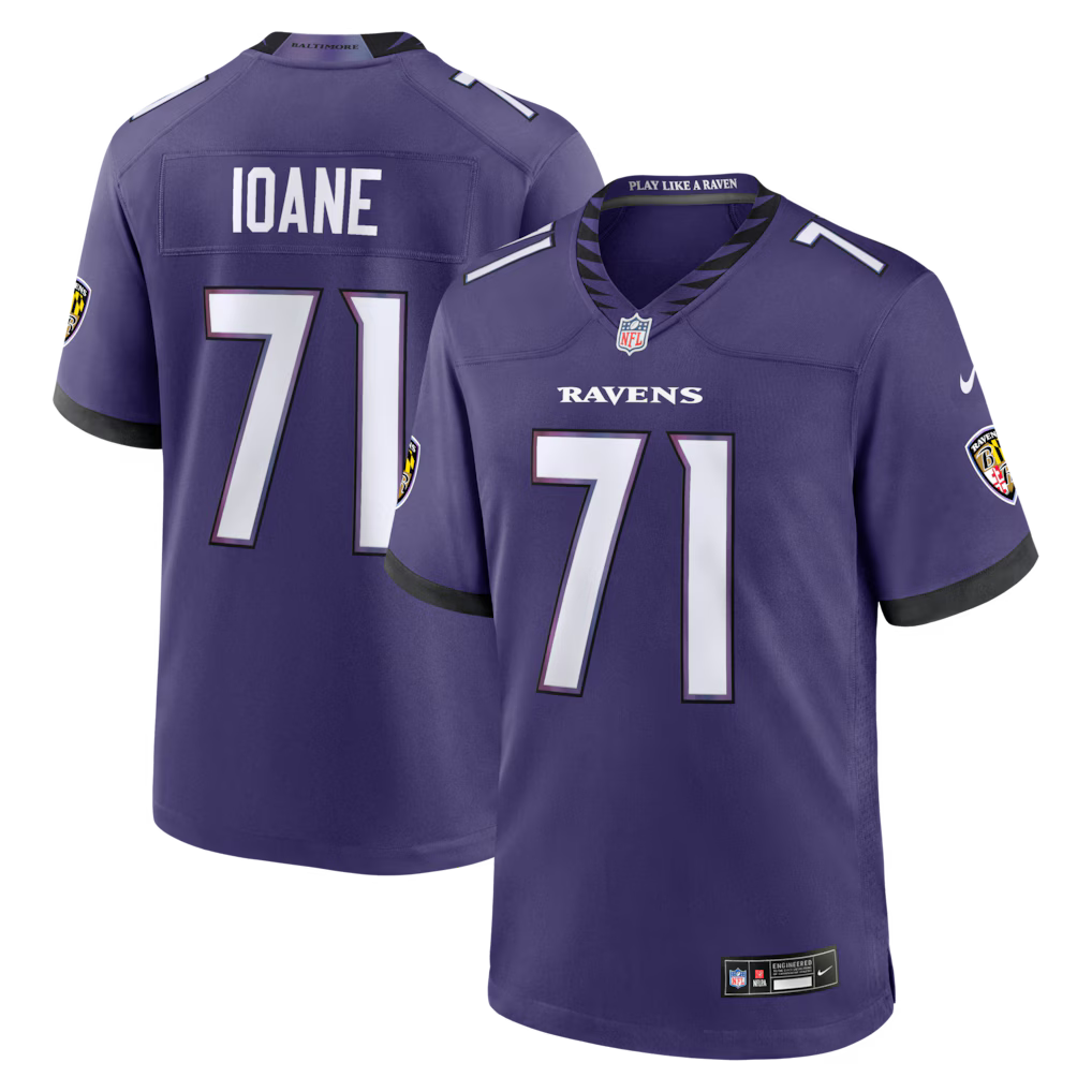Olaivavega Ioane Baltimore Ravens 2026 NFL Draft First Round Pick No. 14 Jersey - Purple