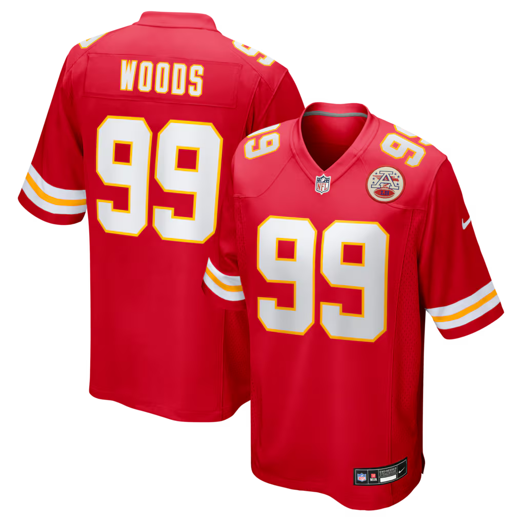 Peter Woods Kansas City Chiefs 2026 NFL Draft First Round Pick No. 29 Jersey - Red