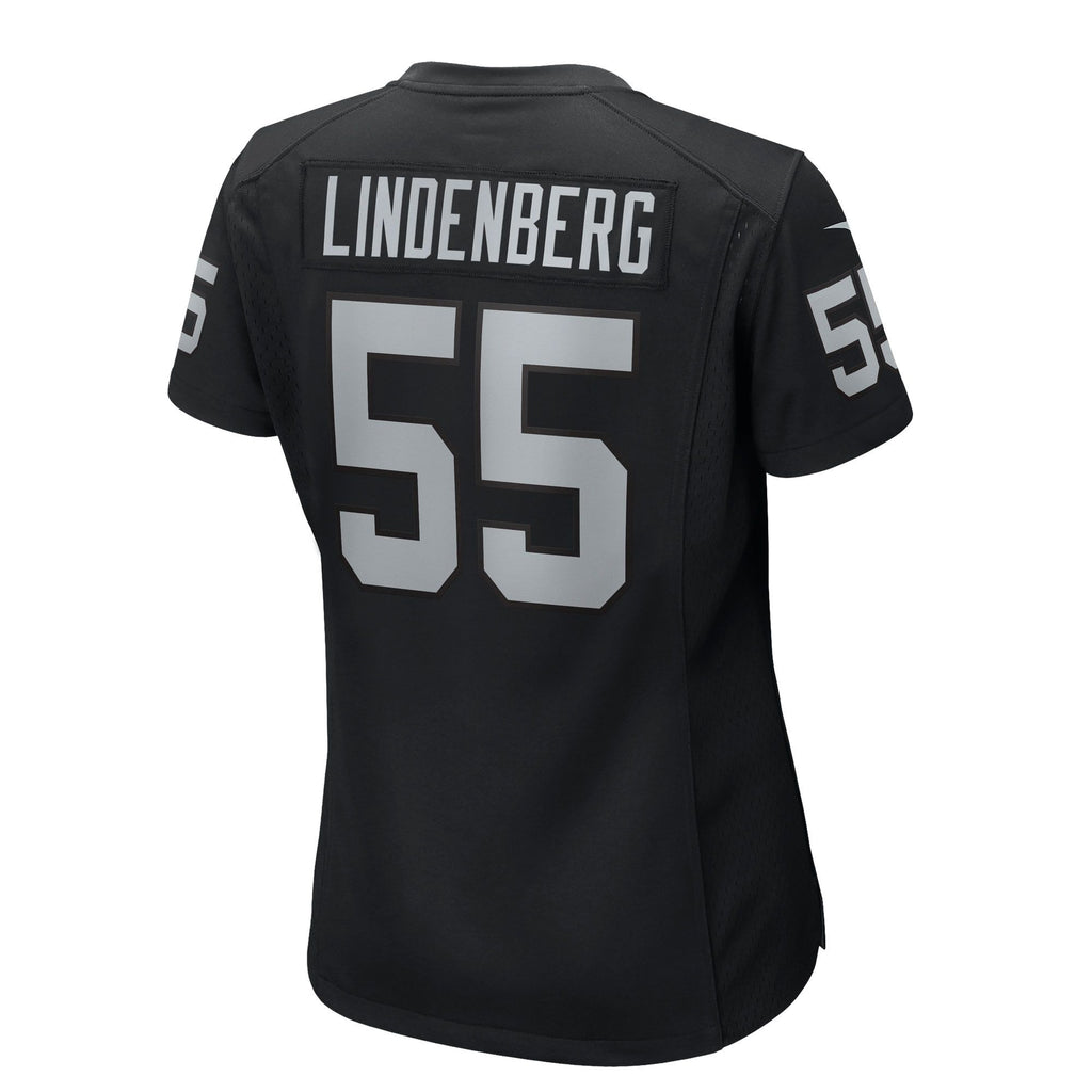 Women's Las Vegas Raiders Cody Lindenberg Nike Black Team Game Jersey