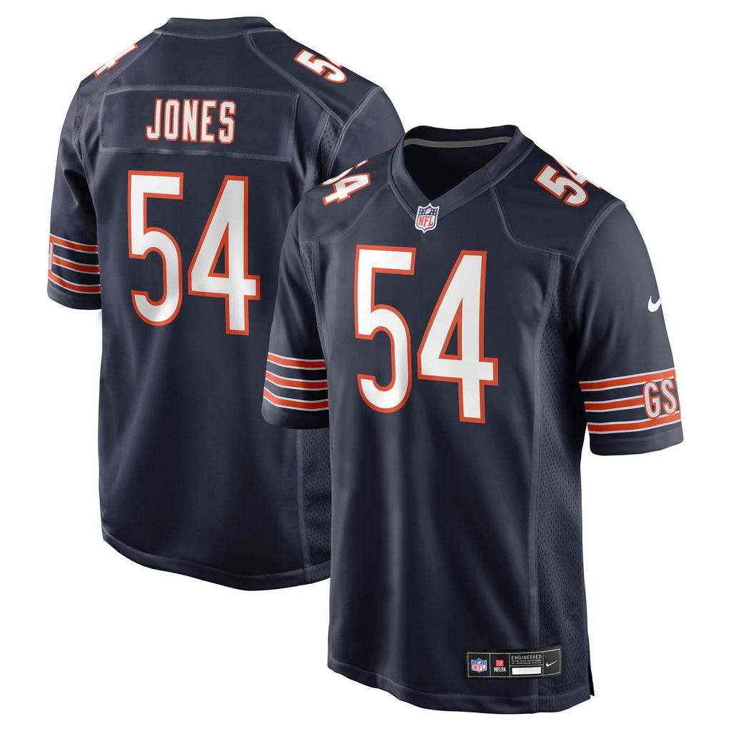 Men's Chicago Bears Logan Jones Nike Navy Team Game Jersey