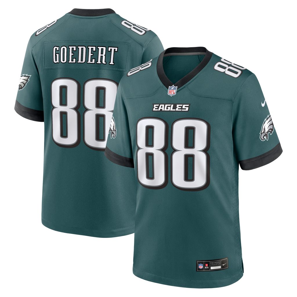 Men's Philadelphia Eagles Dallas Goedert Nike Midnight Green Team Game Jersey