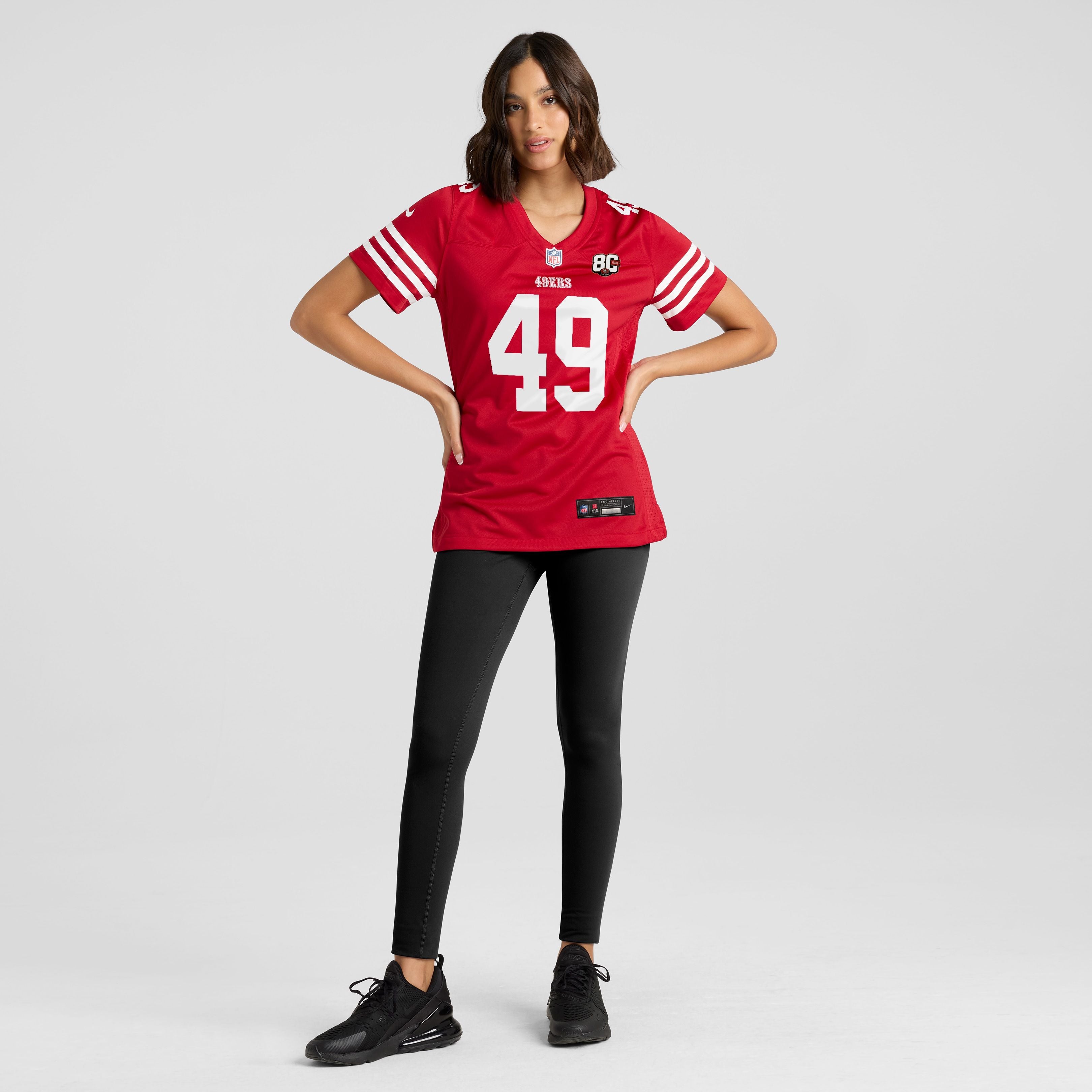 Women's San Francisco 49Ers The Faithful Nike Scarlet 80Th Anniversary Game Jersey