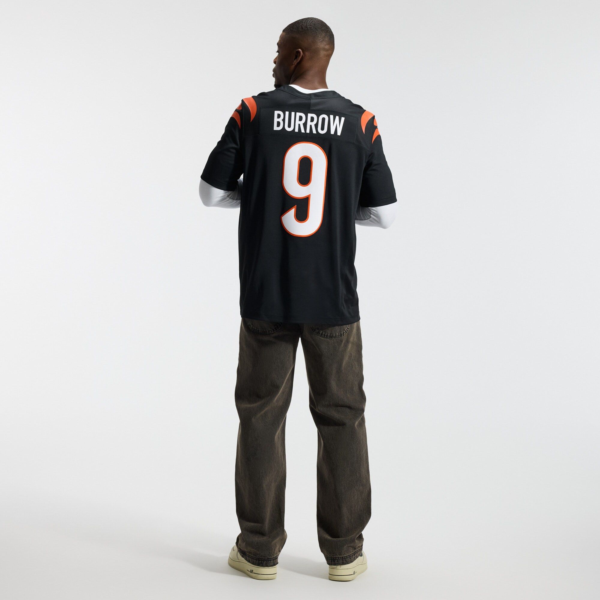 Men's Cincinnati Bengals Joe Burrow Nike Black Team Vapor Fuse Stitched Limited Jersey