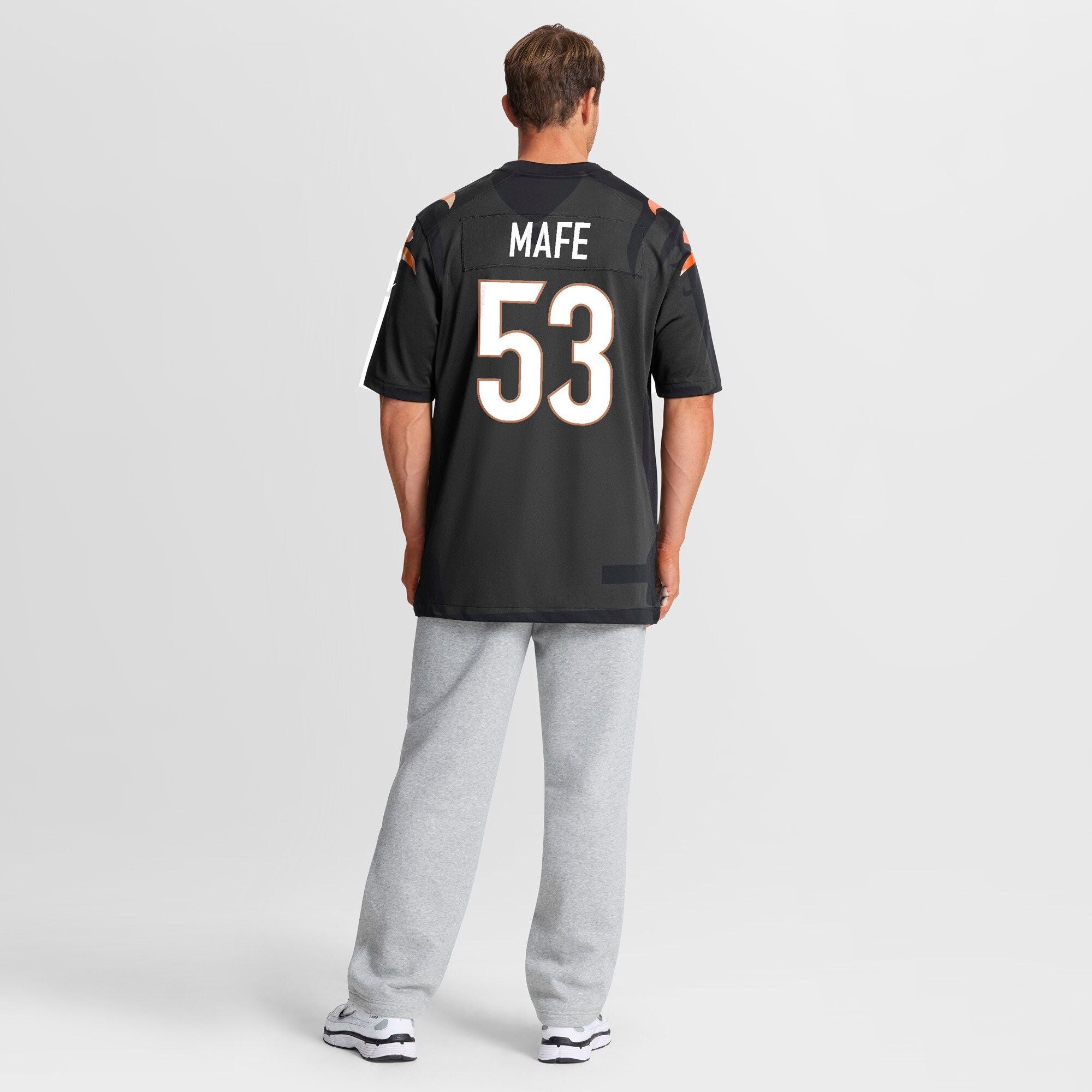 Men's Cincinnati Bengals Boye Mafe Nike Black Team Game Jersey